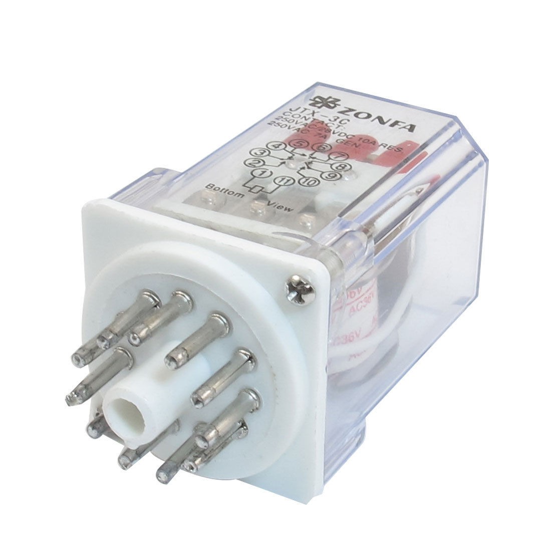 JTX-3C AC 36V Coil General Purpose Relay 11 Pins 3PDT 3 NO 3 NC