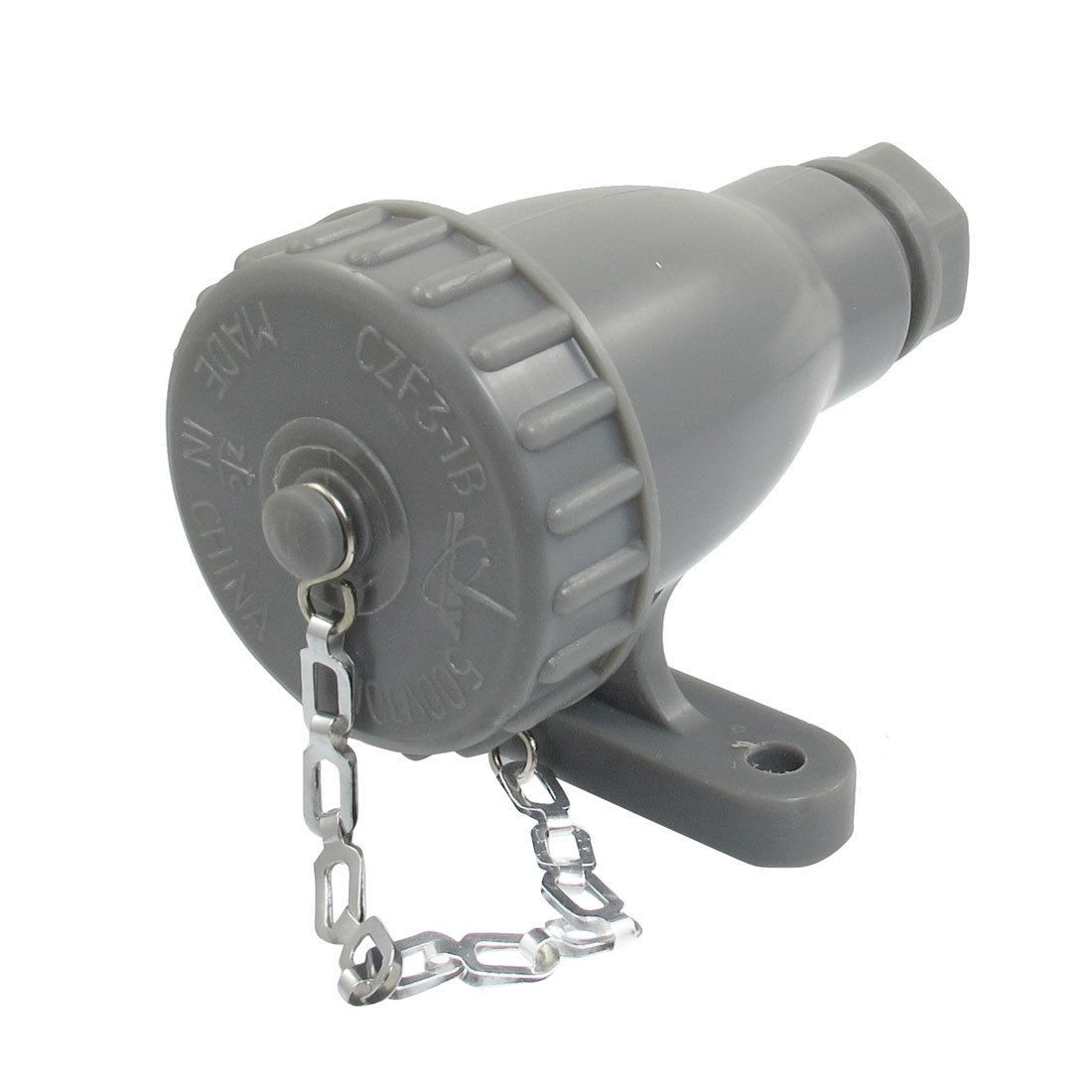 500VAC 10A 3P Outdoor Mounted CZF3-1B Marine Socket Gray w Cover