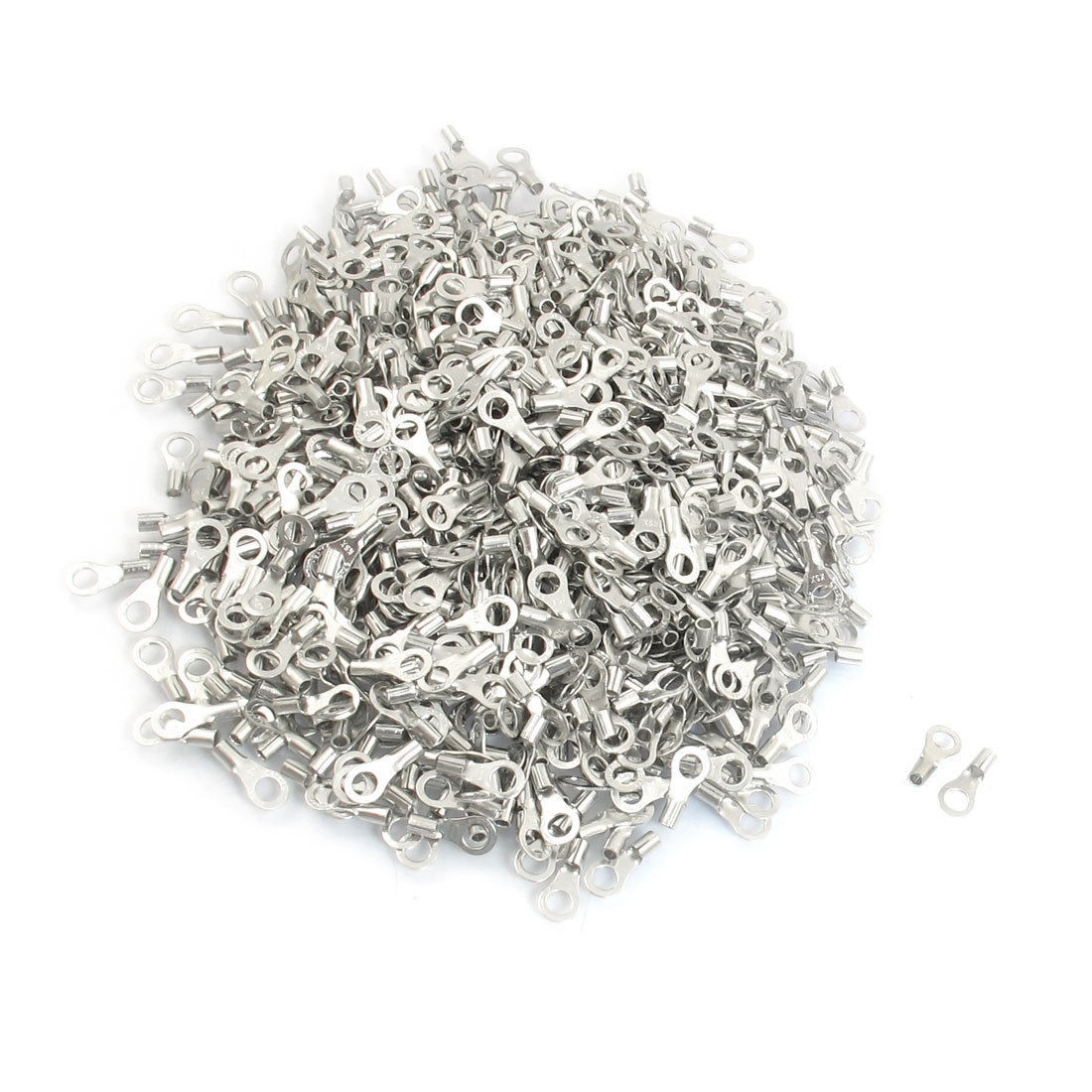 1000 Pcs Non Insualted Ring Terminals Connector for AWG 22-16