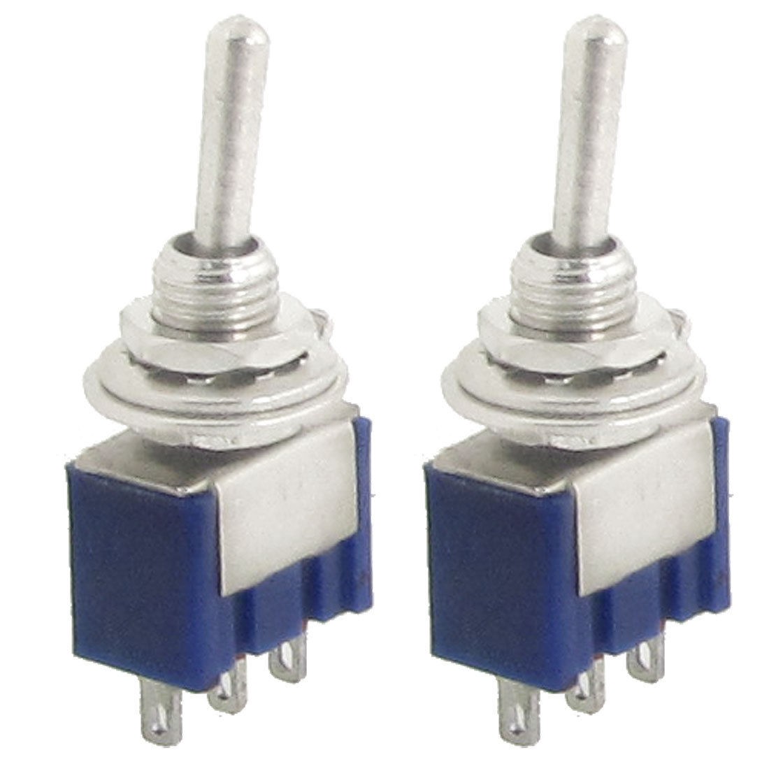 2 Pcs AC 125V 6A Amps ON/ON 2 Position 3 Pins SPDT Mini Toggle Switch