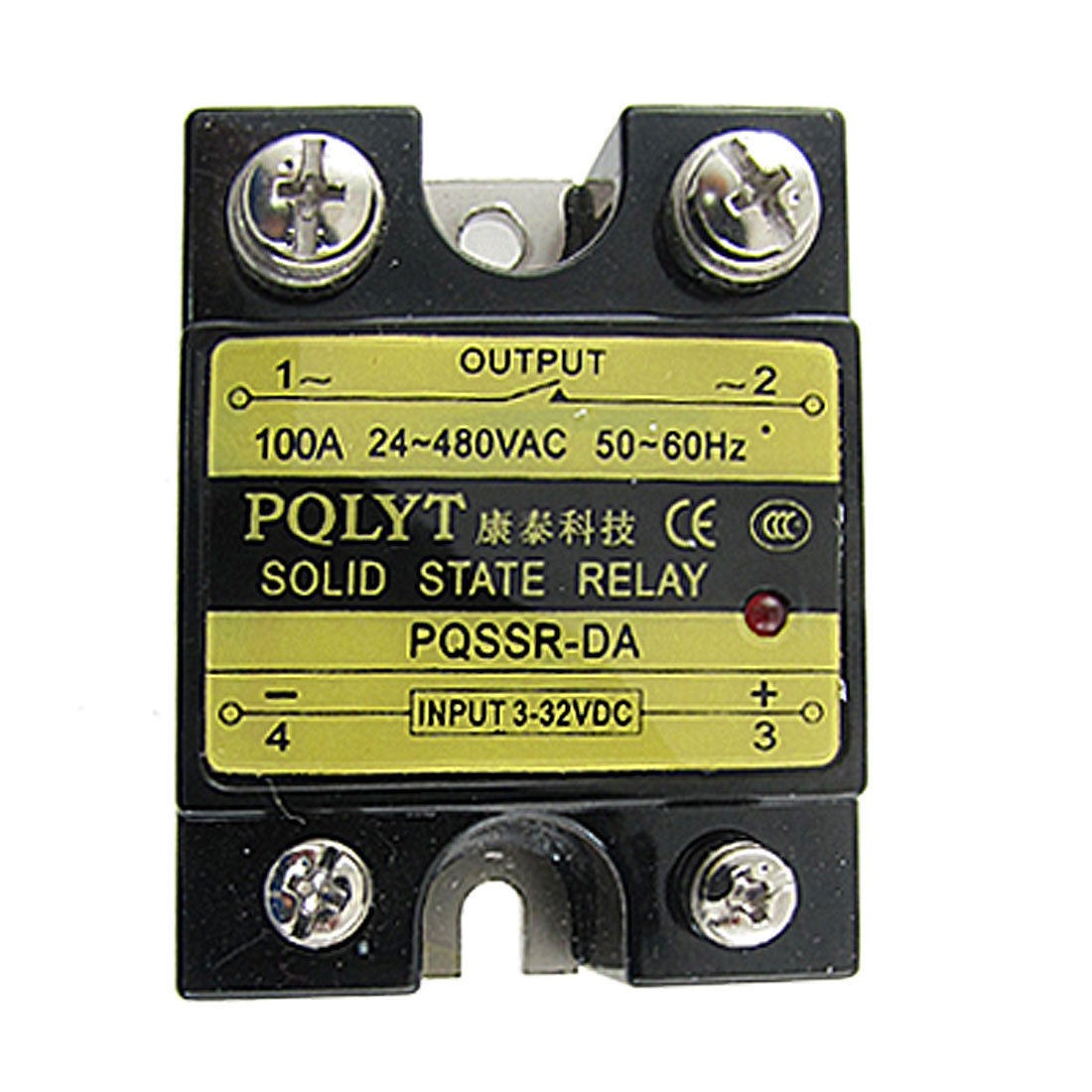 DC to AC Solid State Relay SSR DC-AC 100A 3-32VDC / 24-480VAC