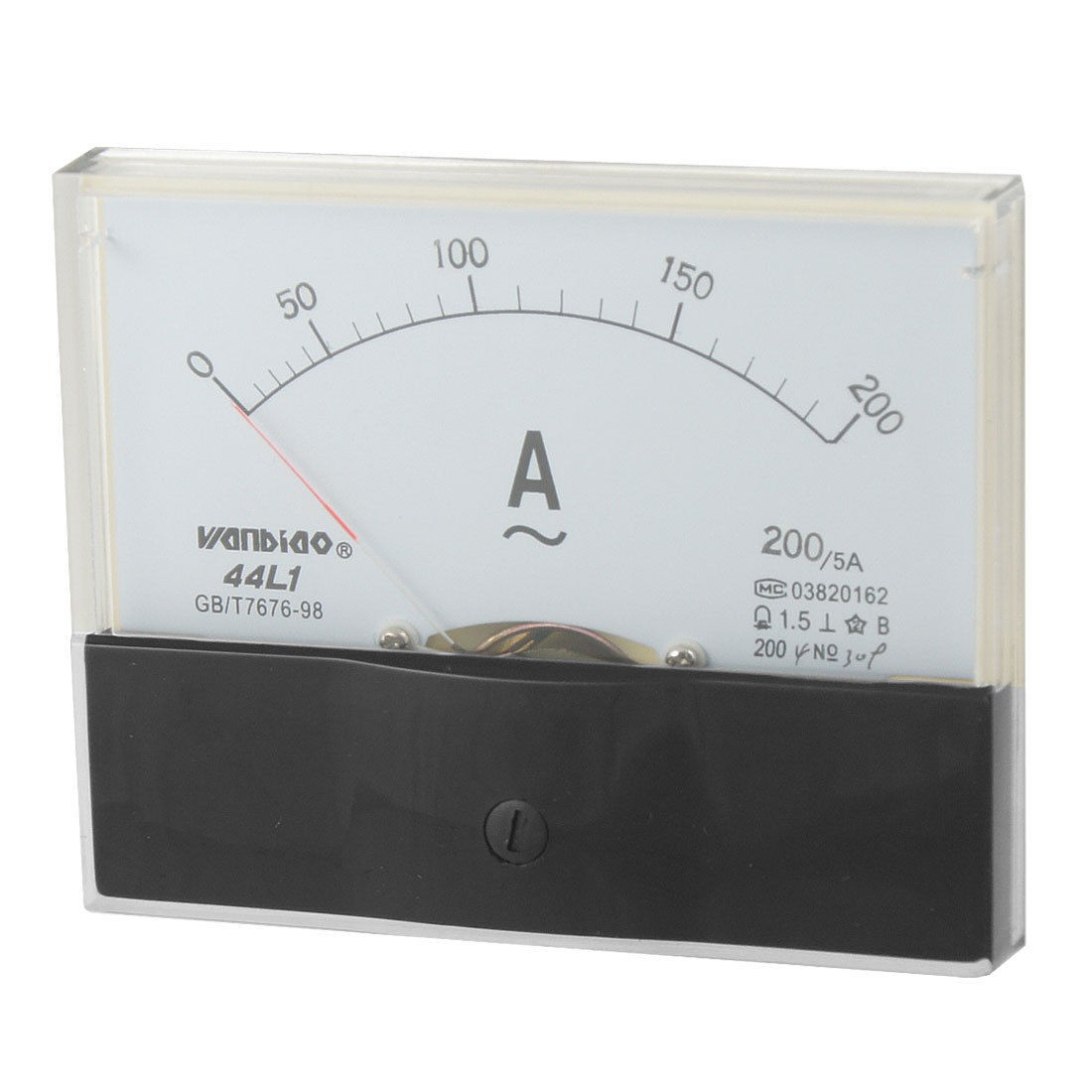 Plastic Housing AC 0-200A Range Analog Panel Meter Amperemeter