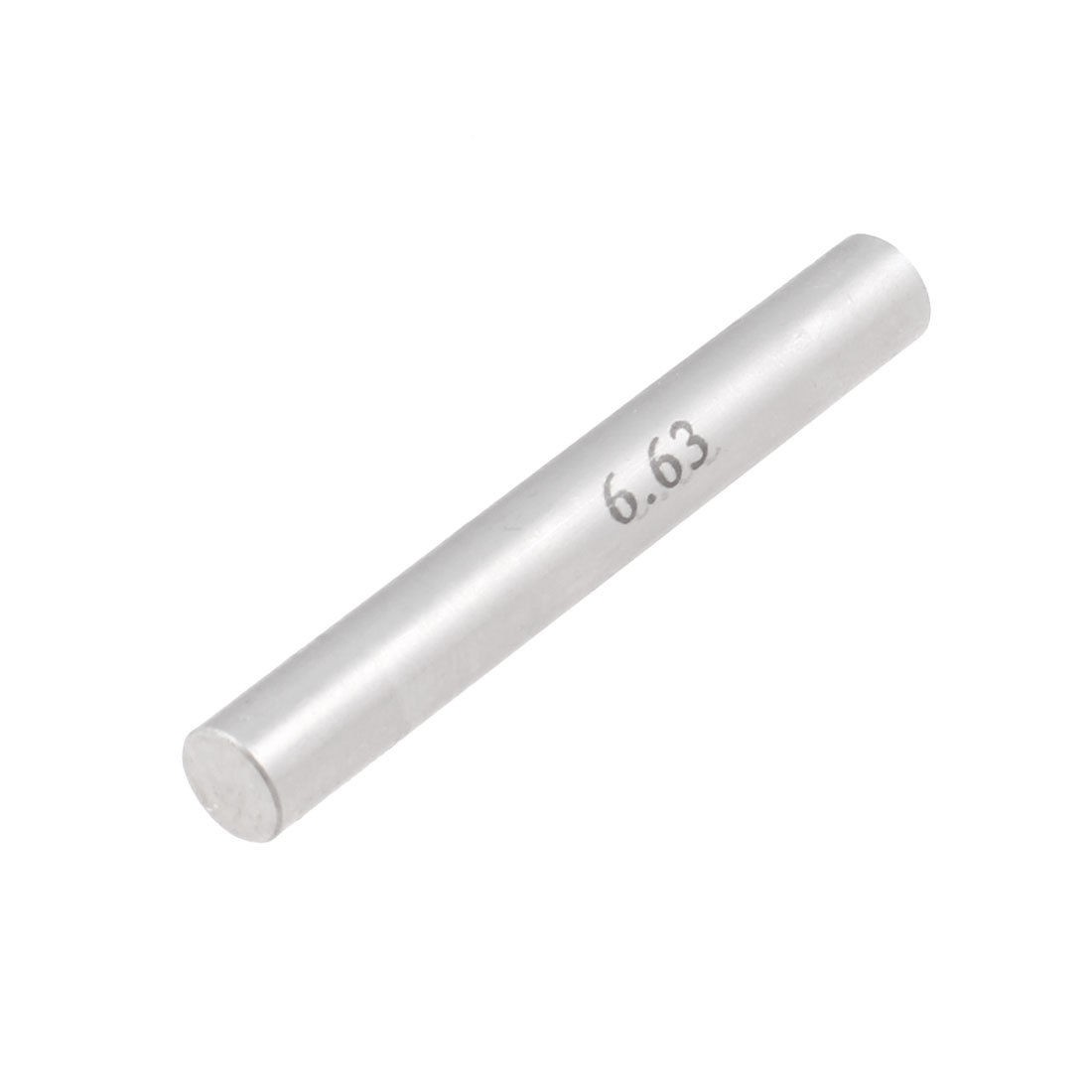 Hole Measuring 6.63mm x 50mm Pin Gage Gauge w Plastic Cylindrical Box