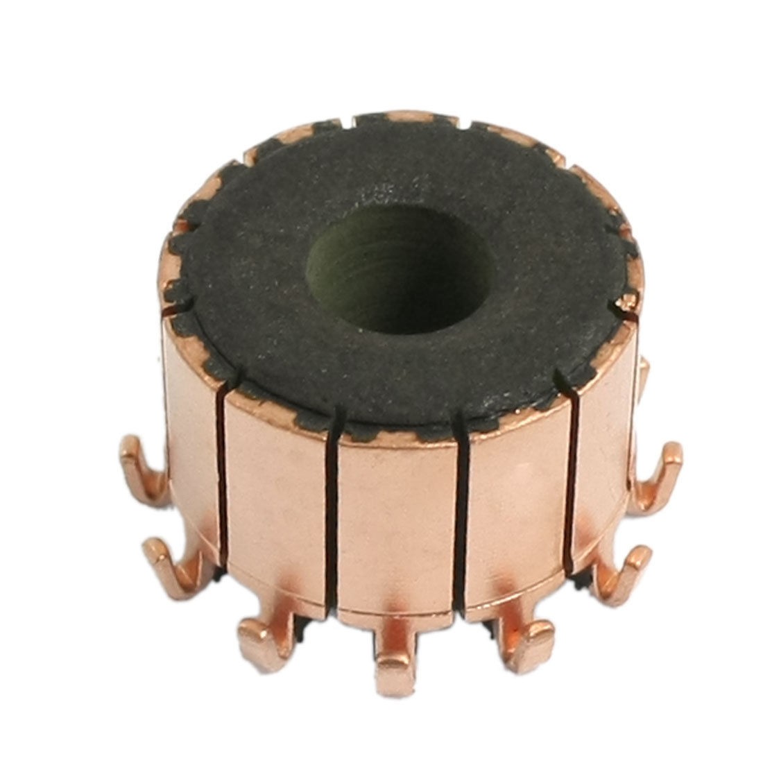 7.14mm Shaft Dimeter 18.9mm OD 12 Tooth Copper Shell Electric Motor Commutator