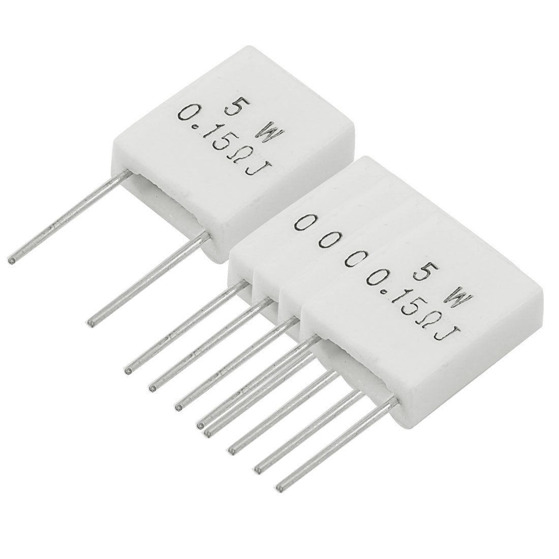 5 x 5W 0.15 Ohm 5% Radial Lead Ceramic Cement Power Resistors