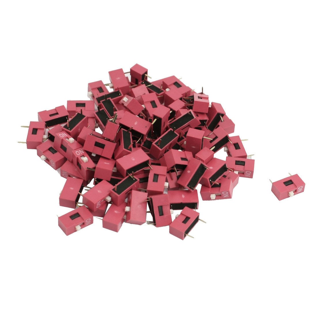 120 Pcs 2.54mm Pitch 1 Position Slide Type DIP Switches