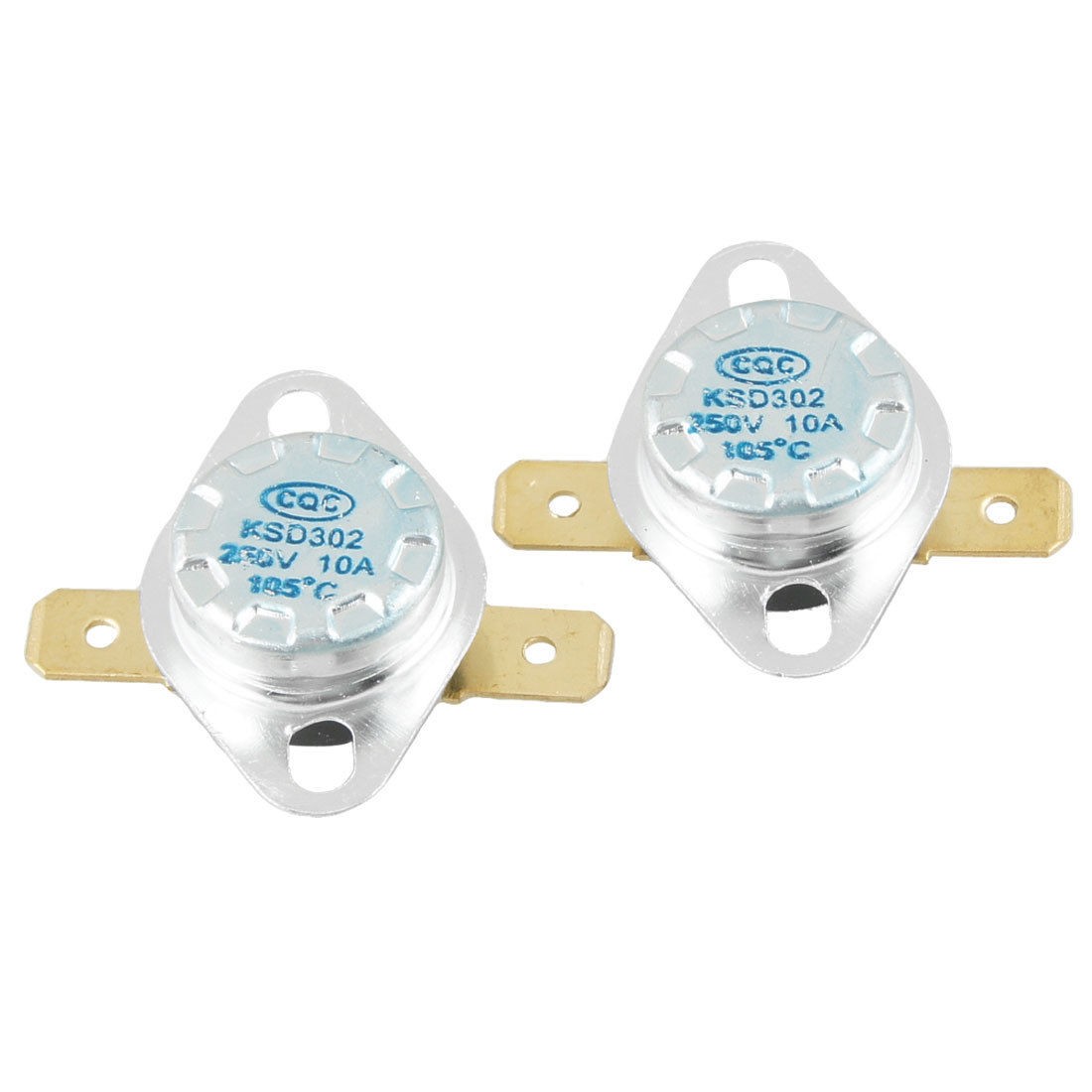 KSD302 105 Celsius N.C.Temperatur<wbr/>e Control Switch Thermostat Right Angle 2 Pcs