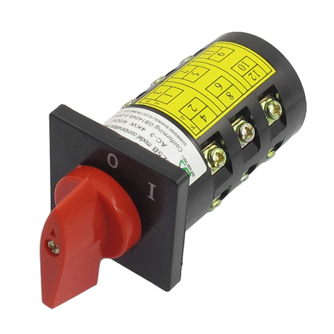 Two Position AC 380V 10A Latching 12 Terminals Cam Combination Changeover Switch