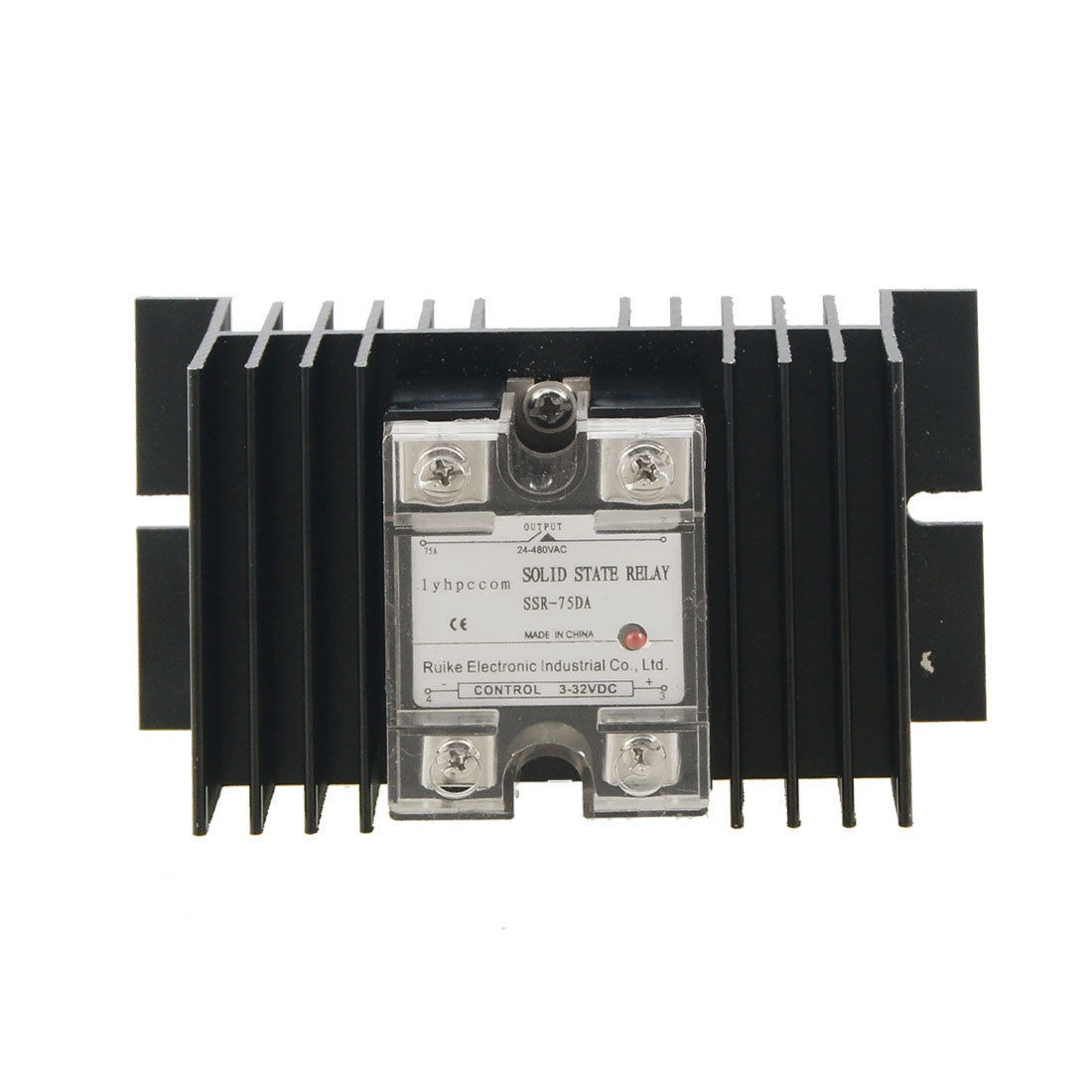75A DC-AC Single Phase Solid State Relay SSR DC 3-32V to AC 24-480V + Heat Sink