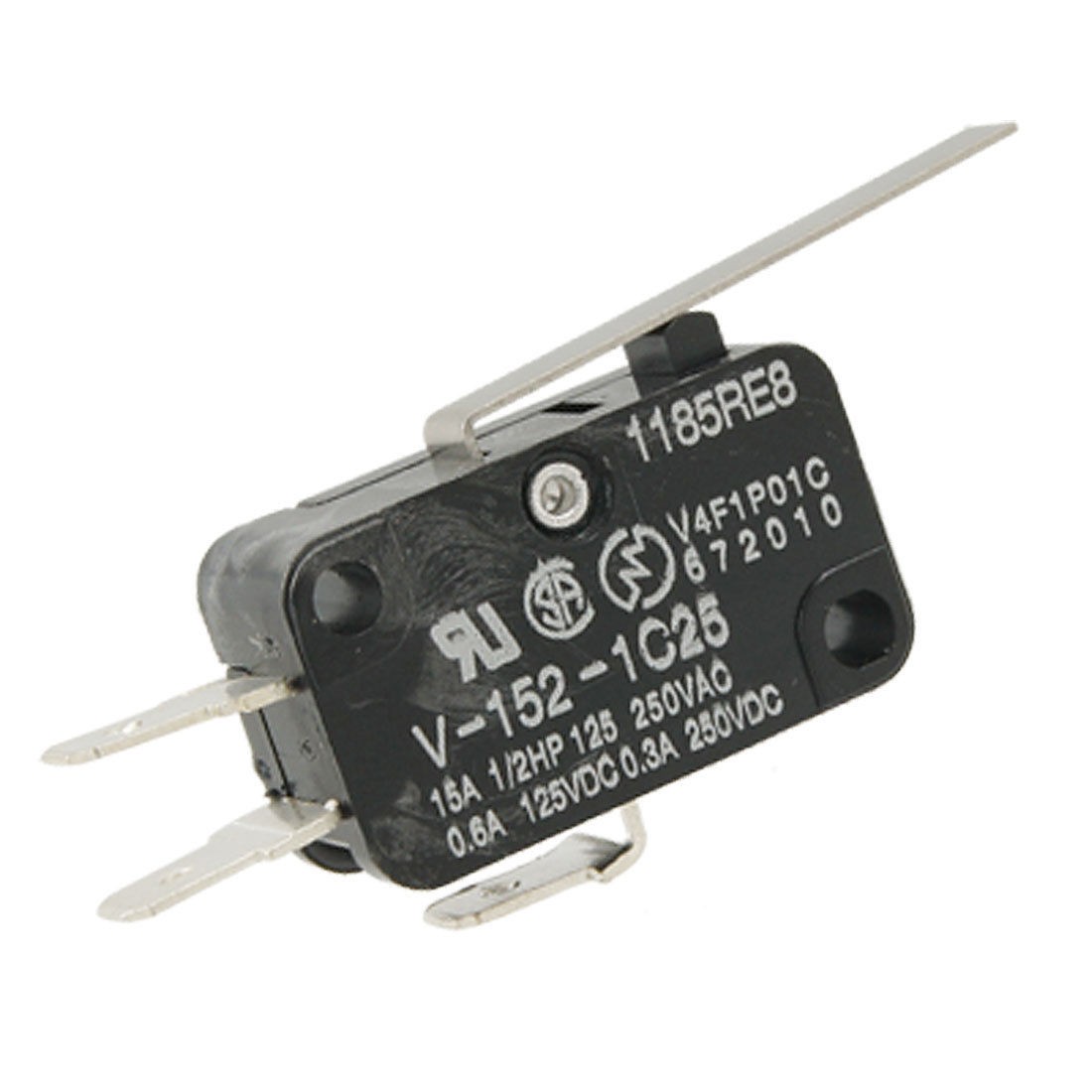 Momentary Hinge Lever Miniature Basic Micro Switch V-152-1C25 NO NC SPDT 28x16mm