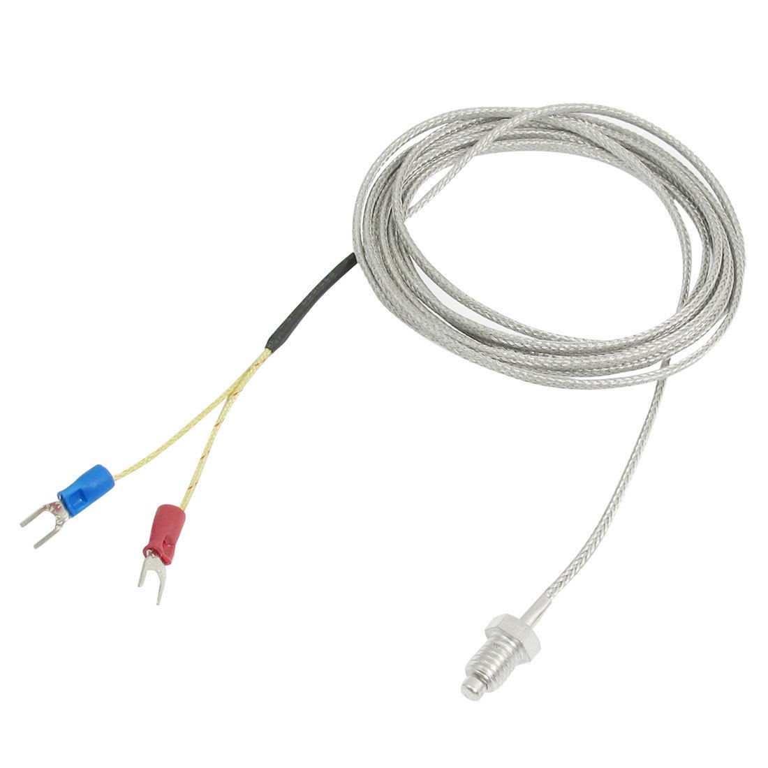 E Type 8mm Thread Probe Thermocouple Temperature Sensor 2 Meters 800 Celsius