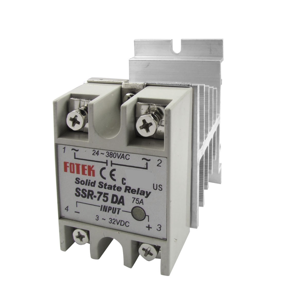 3-32V DC Input 24-380V Output SSR Solid State Relay 75A