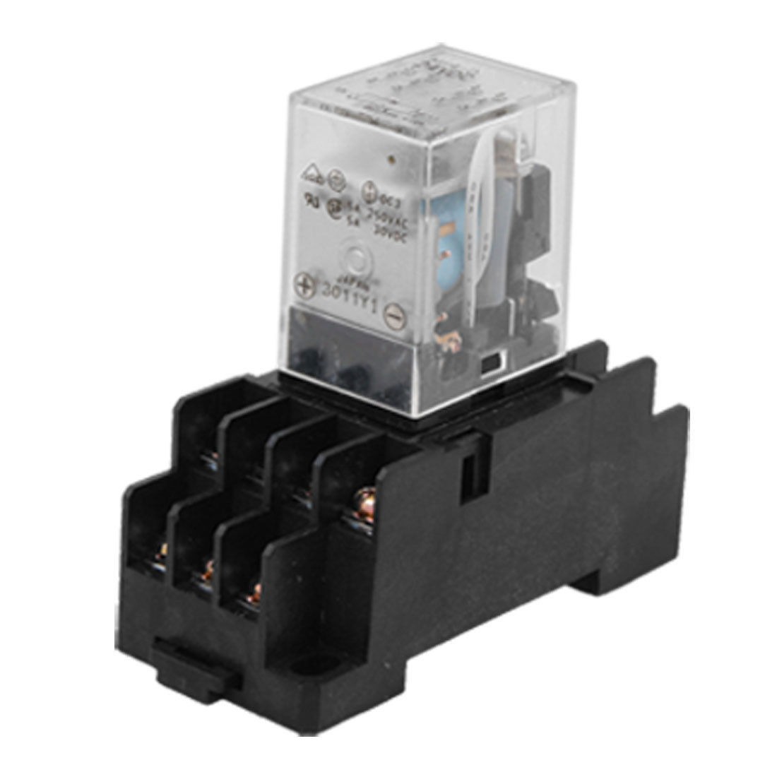 14 Pin Screw Parts Black Socket w Relay MY45N 24V 220V