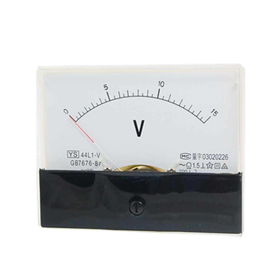 44L1-V AC 0-15V Rectangle Analog Panel Voltmeter Gauge