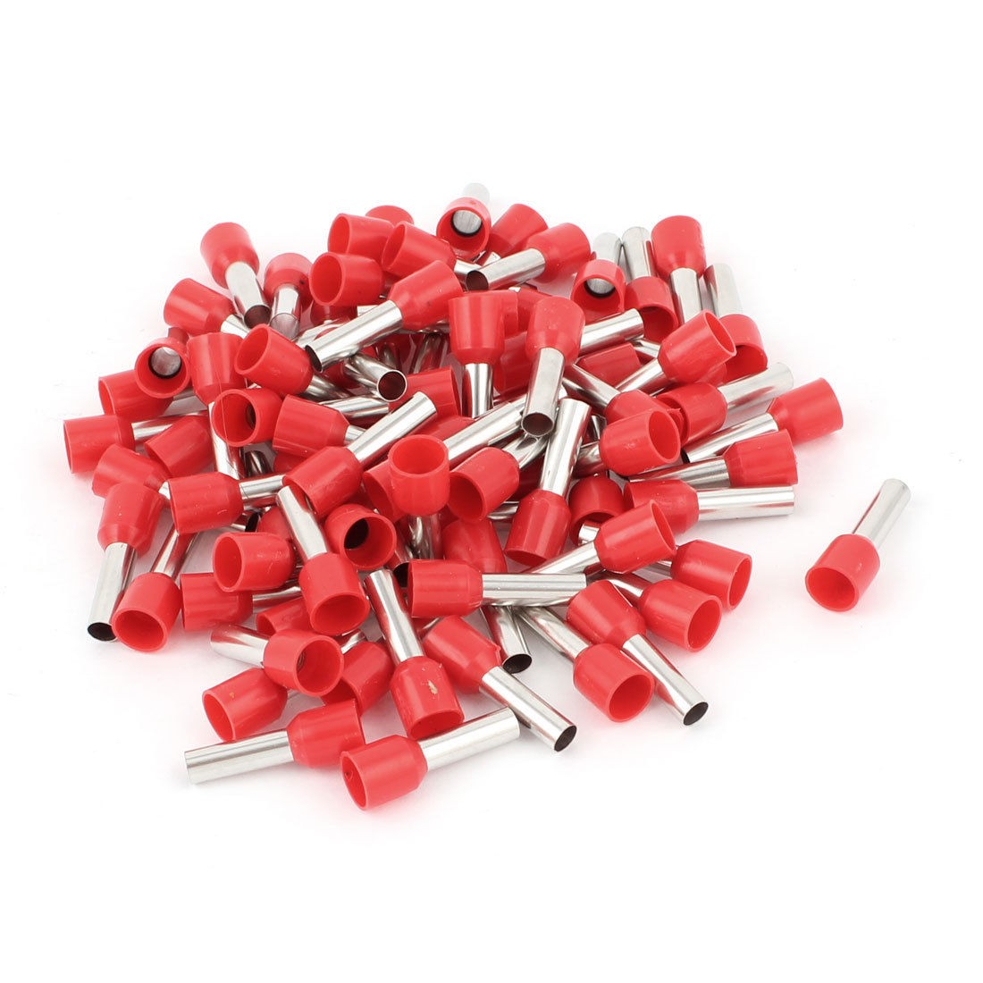 80pcs Wire Crimp Connector Insulated Ferrule Cord End Pin Terminal AWG10 Red