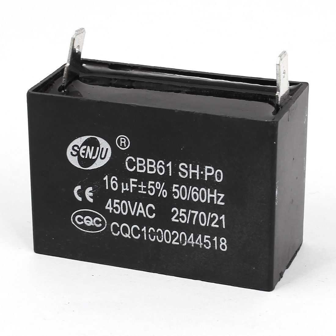 AC 450V 16uF 5 2 Pin Polypropylene Film Motor Running Capacitor CBB6 1