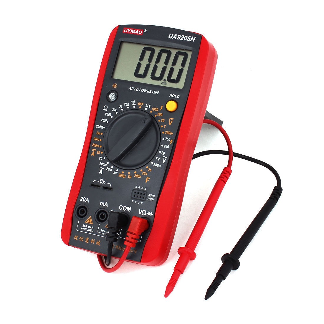 AC DC Voltmeter Ammeter Resistance Digital Multitester Test Equipment Red Black