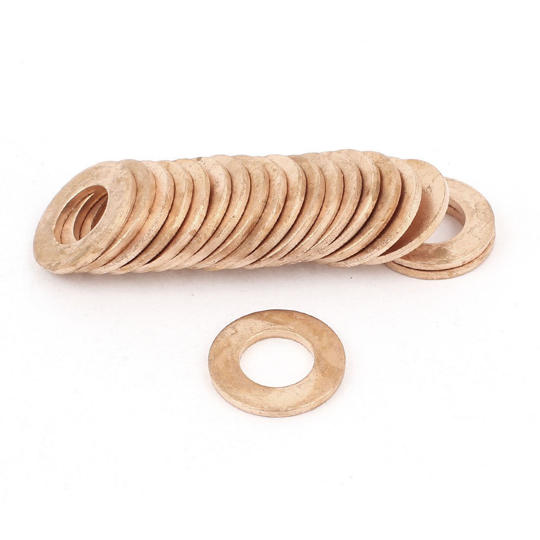 20pcs 9mmx17mmx1 5mm Copper Flat Washer Ring Oil Brake Line Seal Gaskets