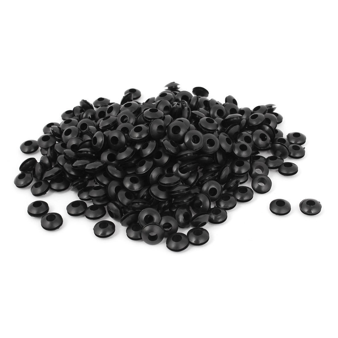 800pcs 5mm x 11mm Double Sides Rubber Wire Grommets Gasket Ring Cable Protector