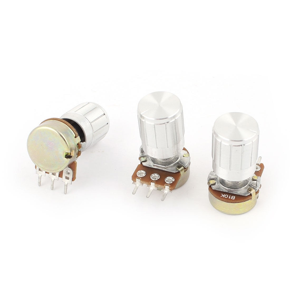 3 Pcs B10K 10K Ohm 13mm 3 Terminals Audio Single Linear Taper Potentiometer