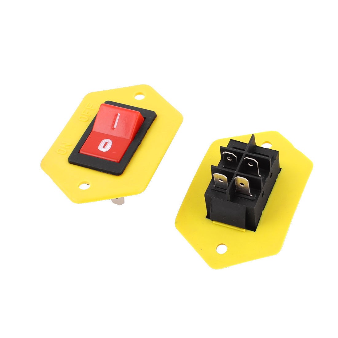 2 Pcs HJ3 6A 4 Pin DPST on Off Panel Mount Rocker Switch for Power Tool