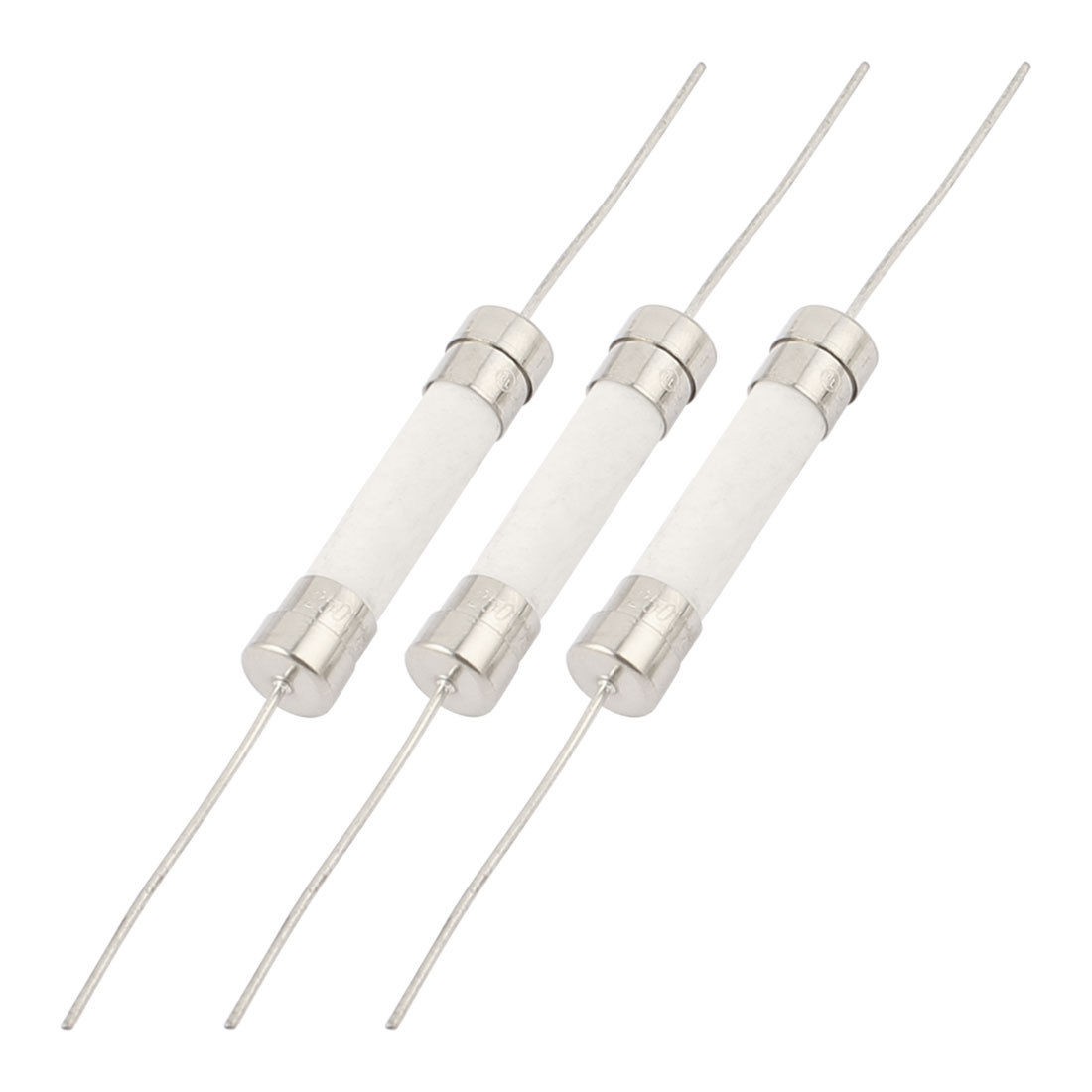 250V 12A 6mm x 30mm Fast Blow Acting Axial Lead Ceramic Fuse 3pcs
