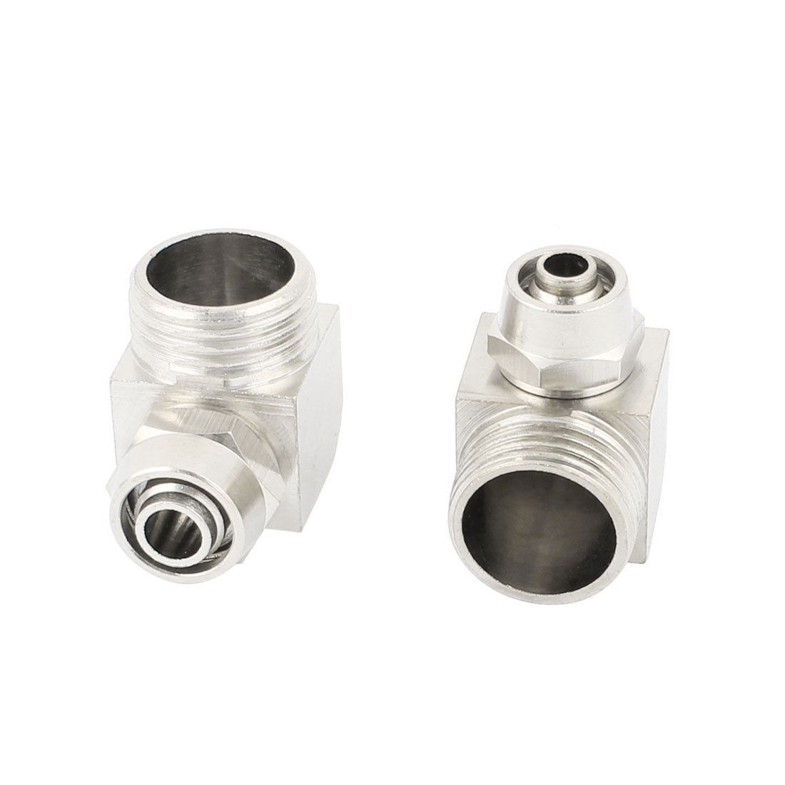 2pcs Right Angle 1 2BSP Thread to 8x12mm Air Tube Quick Coupler Connector