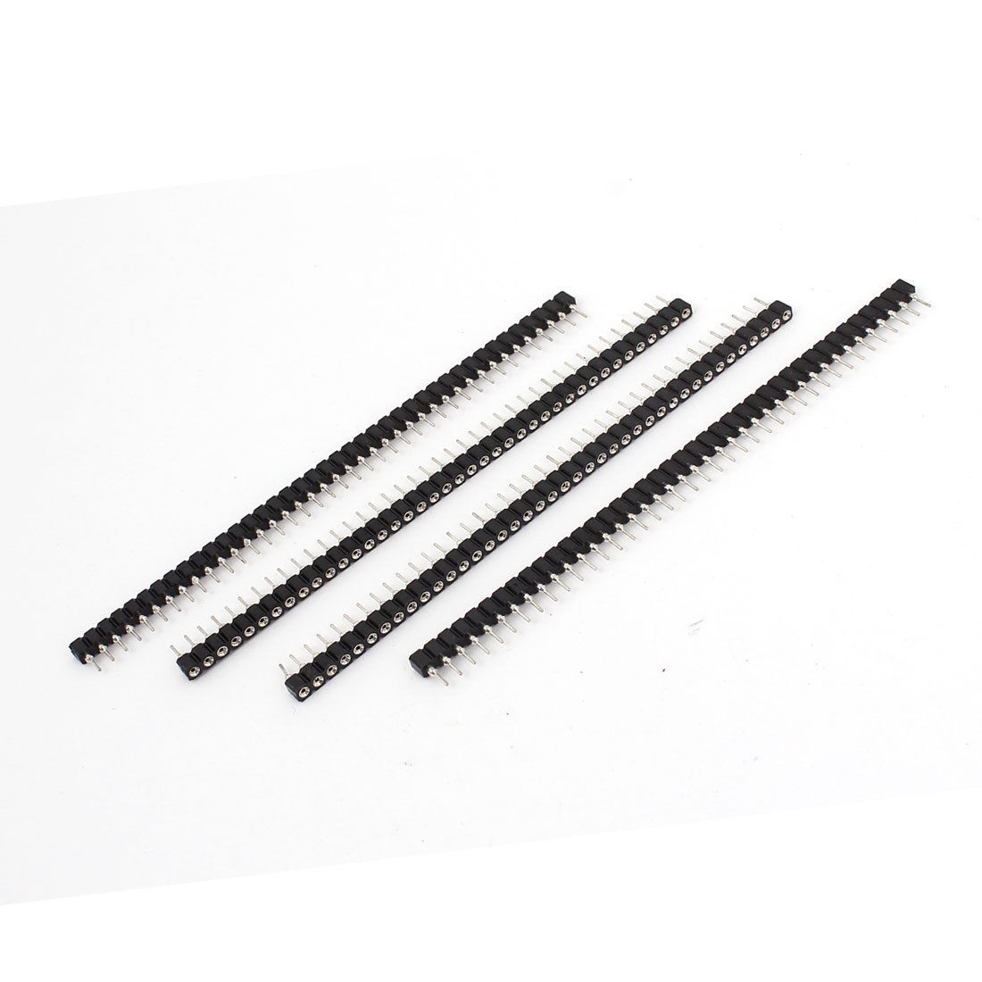 4pcs 40 Pin 2 54mm Pitch Round Hole Single Row Straight Header Connector