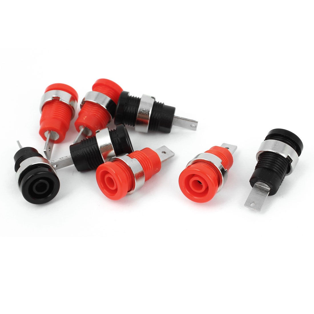 8pcs Binding Post Banana Jack Red Black for 4mm Safety Protection Plug