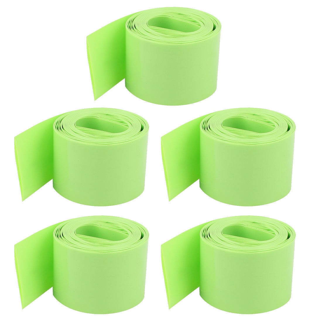 5pcs 2M 6 5ft 23mm Lime PVC Heat Shrink Wrap Tubing Wire for 1 x AA Battery
