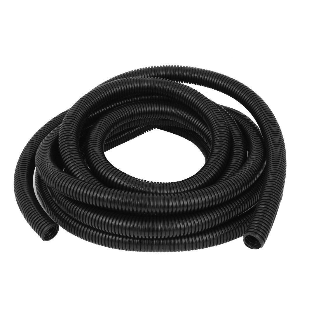 7M 23ft Long Black Nylon Corrugated Conduit Wire Tubing Hose Tube 25mm Diameter