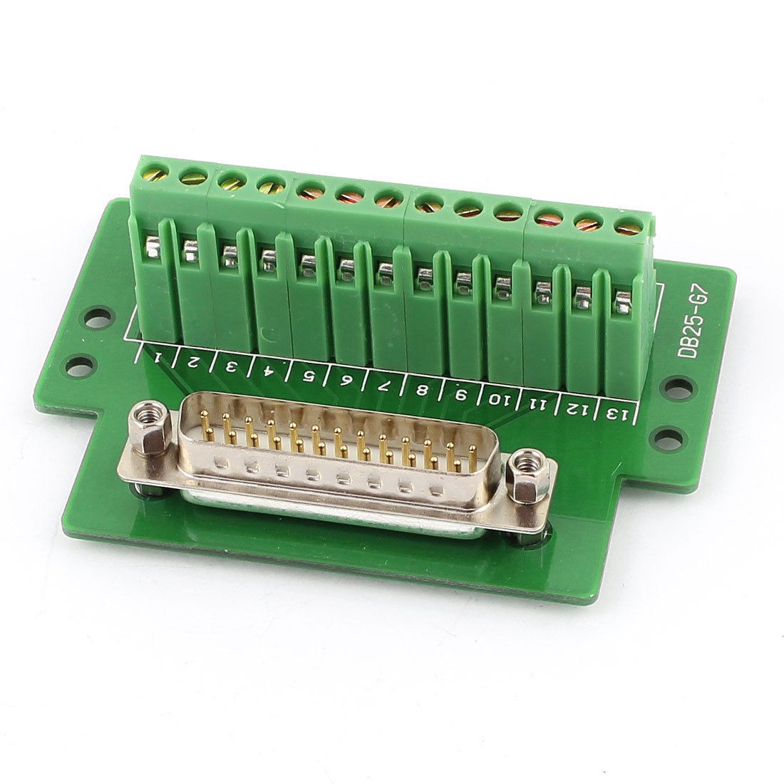 DB25 Male Adapter Plate RS232 Serial to Terminal Connector Signals Module