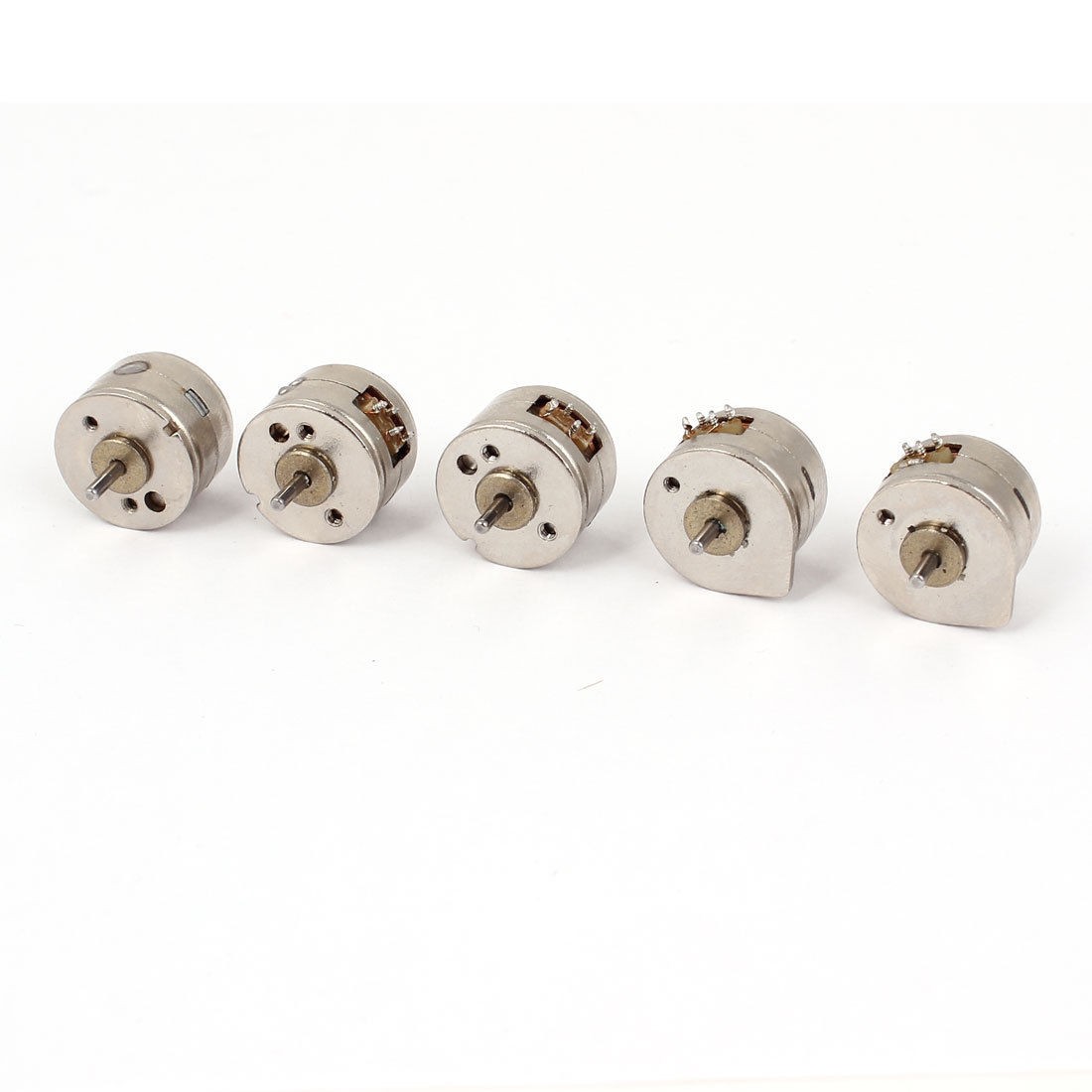 DC3V 5V 2 Phase 4 Wire 15mm Dia Stepper Motor Step Angle 18 Deg 5pcs
