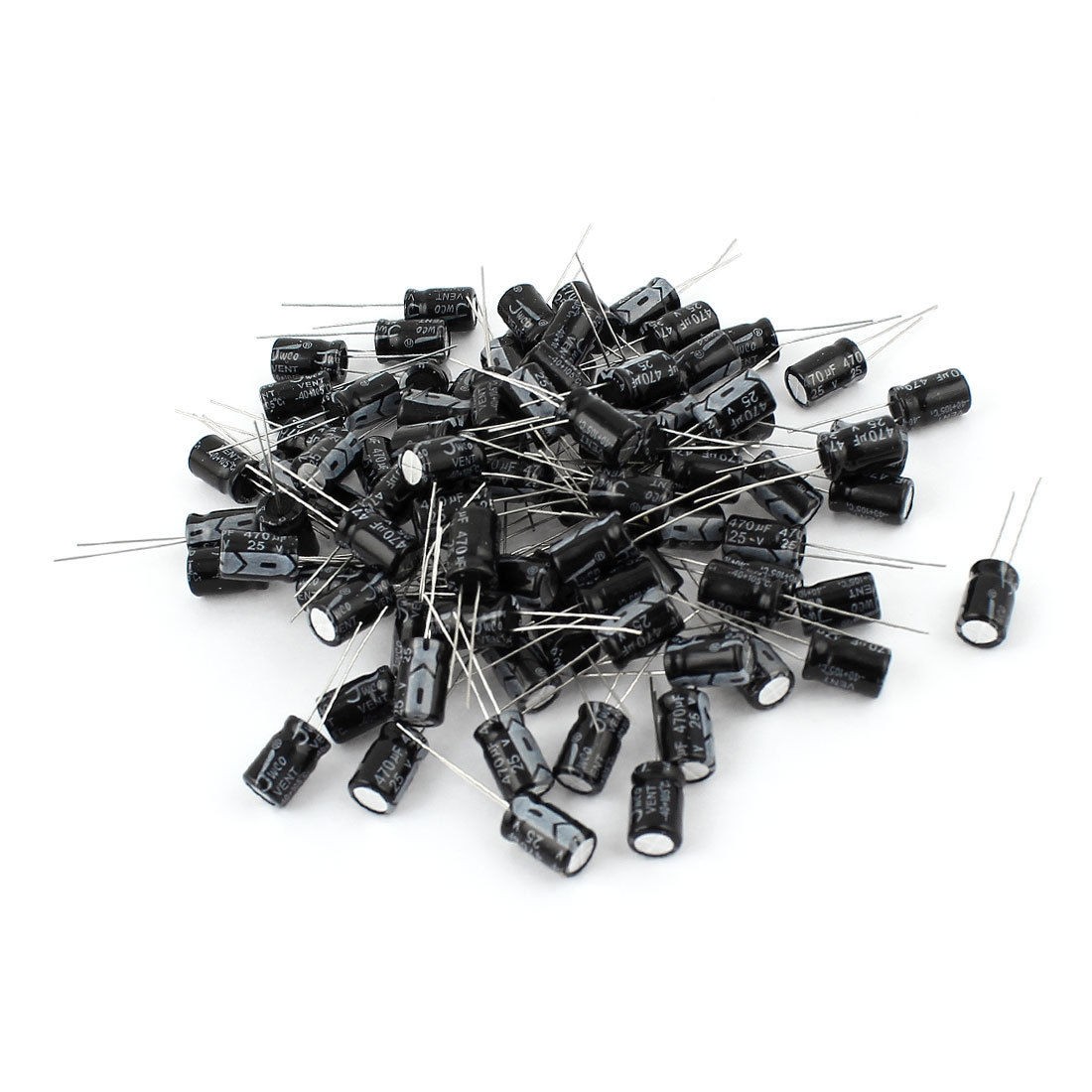90pcs 25V 470uF 105C Aluminum Electrolytic Capacitor for Motherboard 8mmx12mm