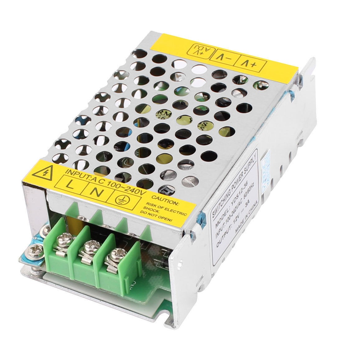 AC 100 240V to DC 12V 3A 36W Regulated Switching Power Supply for LED Strip