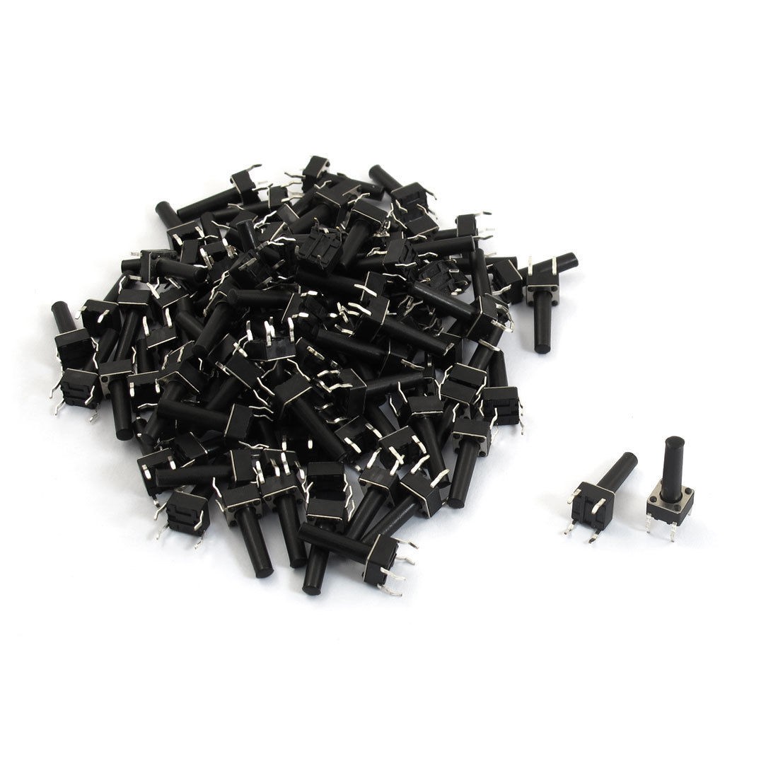 100 Pcs 6x6x16mm PCB Momentary Tact Push Button Switch 4 Pin DIP