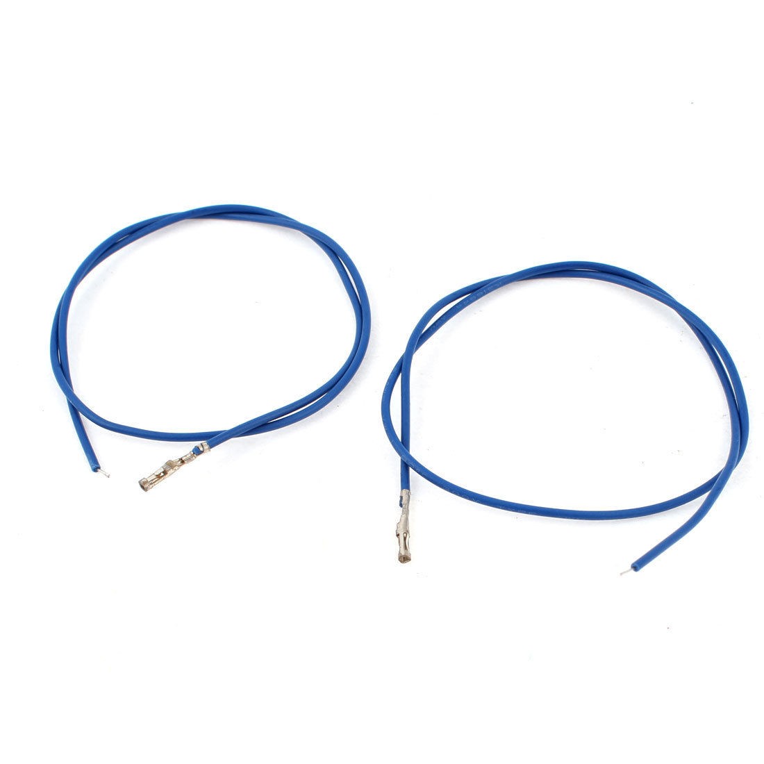 2pcs Breadboard Spare Parts 1pin 1pin Jumper Cable Wire Connector 25cm Long Blue