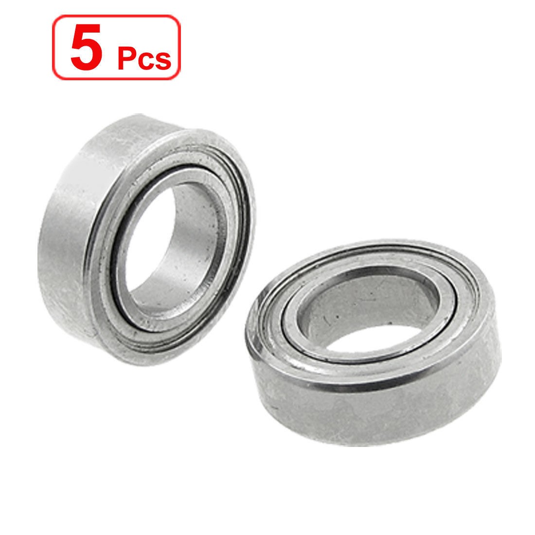 5 Pcs 7 x 13 x 4mm Miniature Deep Groove Radial Ball Bearings MR1370Z