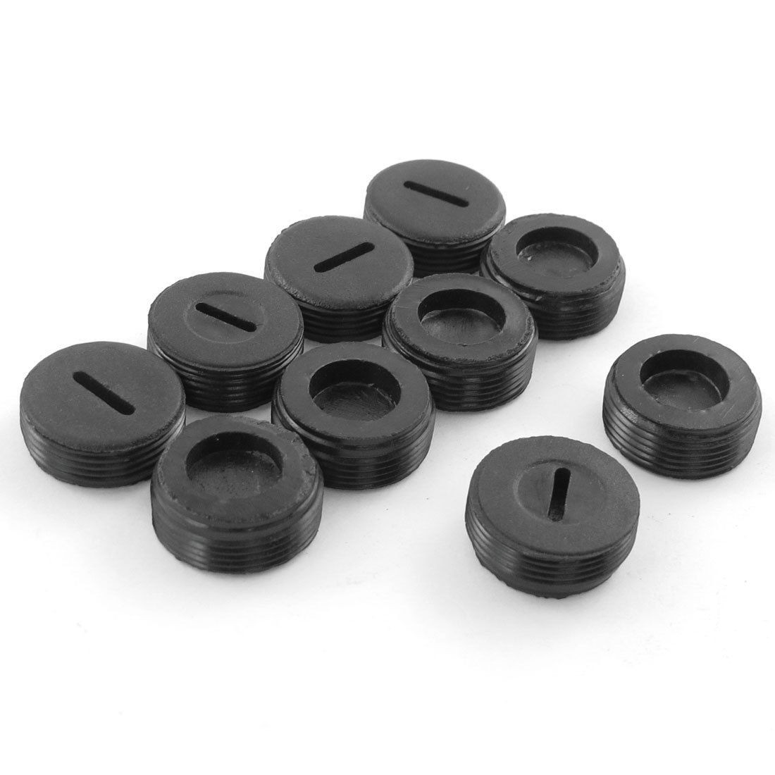 10 Pcs Black Male Thread 18mm Diameter Carbon Brush Holder Caps