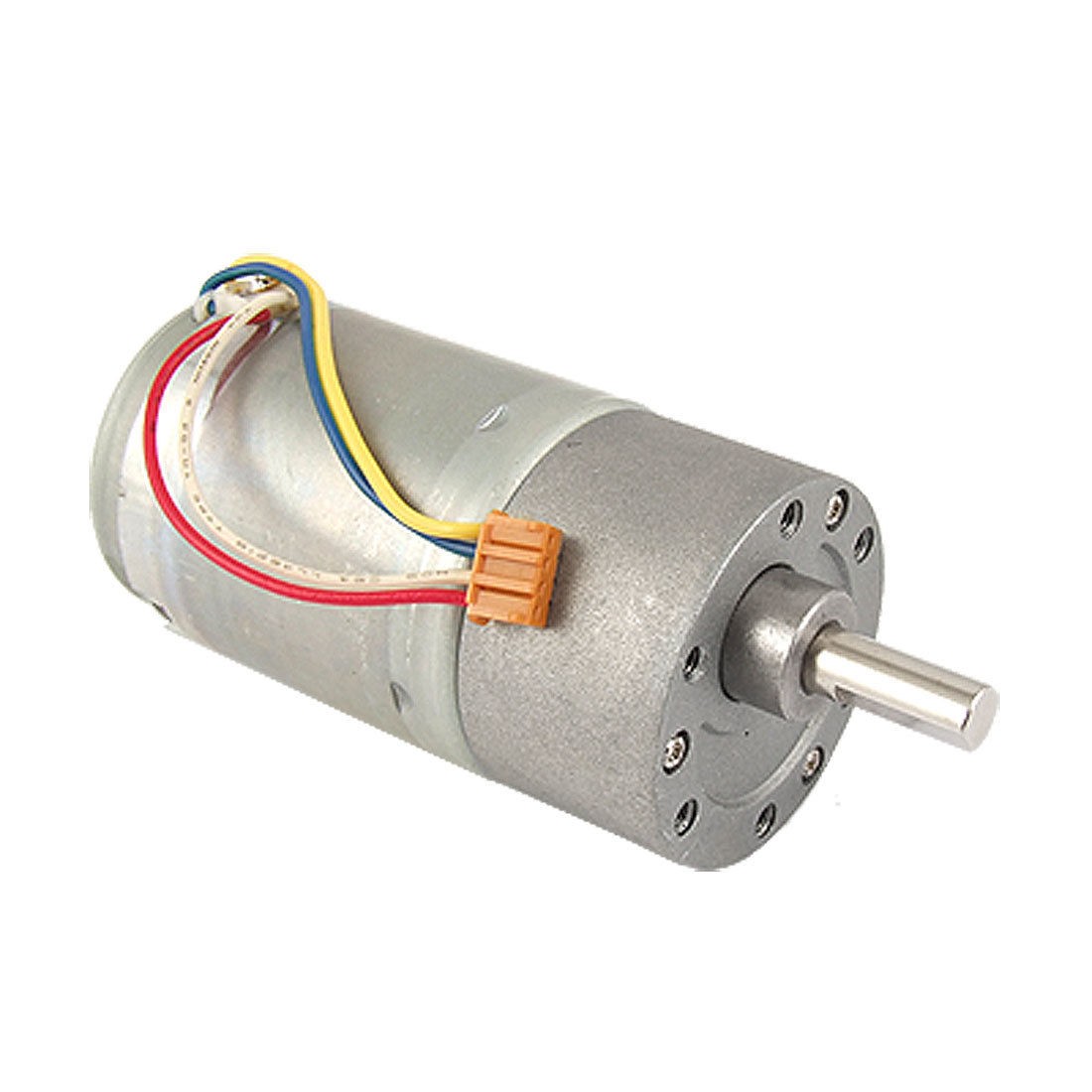 200RPM 12V 0.5A 6mm Shaft 37mm Mini DC Gear Motor w 4 Pin Wire Lead