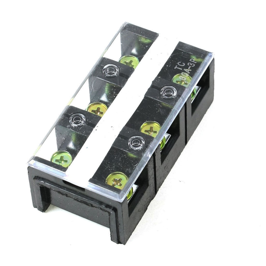 600V 60A Dual Row 3 Positions Barrier Screw Terminal Block TC-603