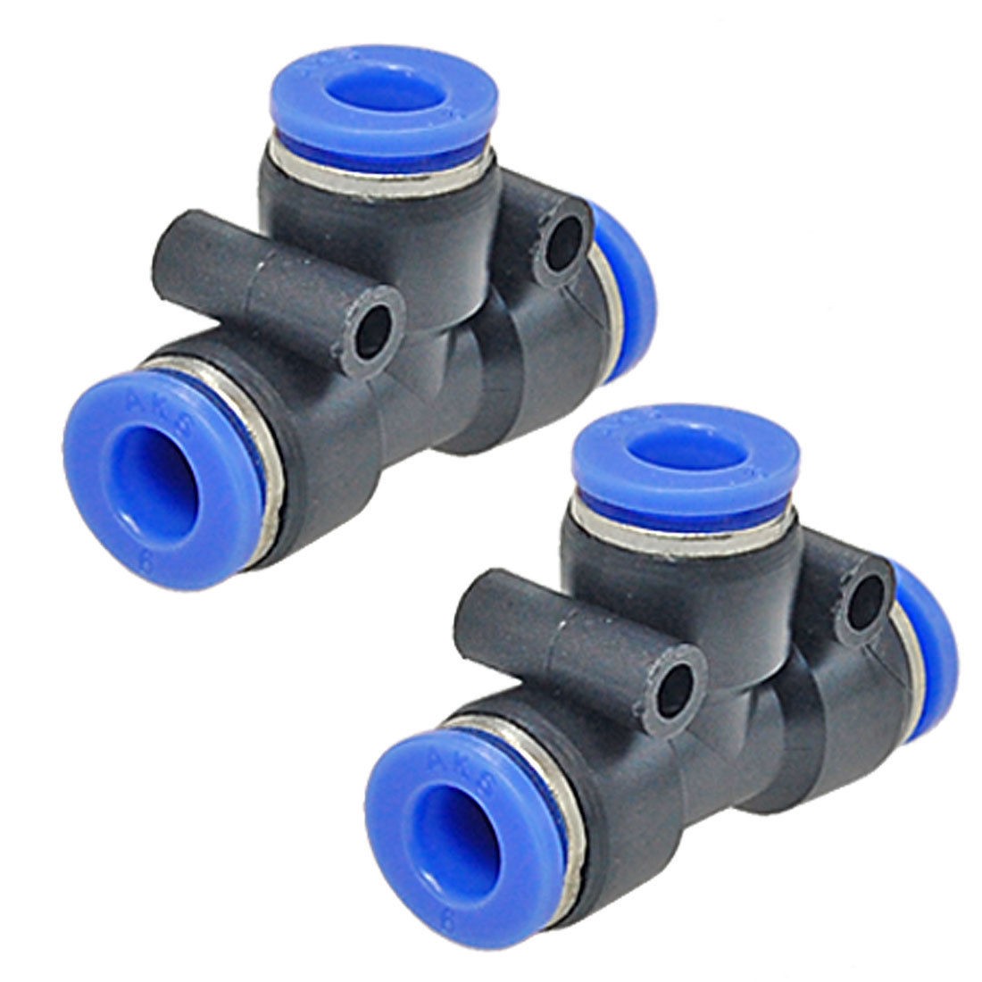 2 Tee Pneumatic Connection Adapter 6mm Push In Fittings