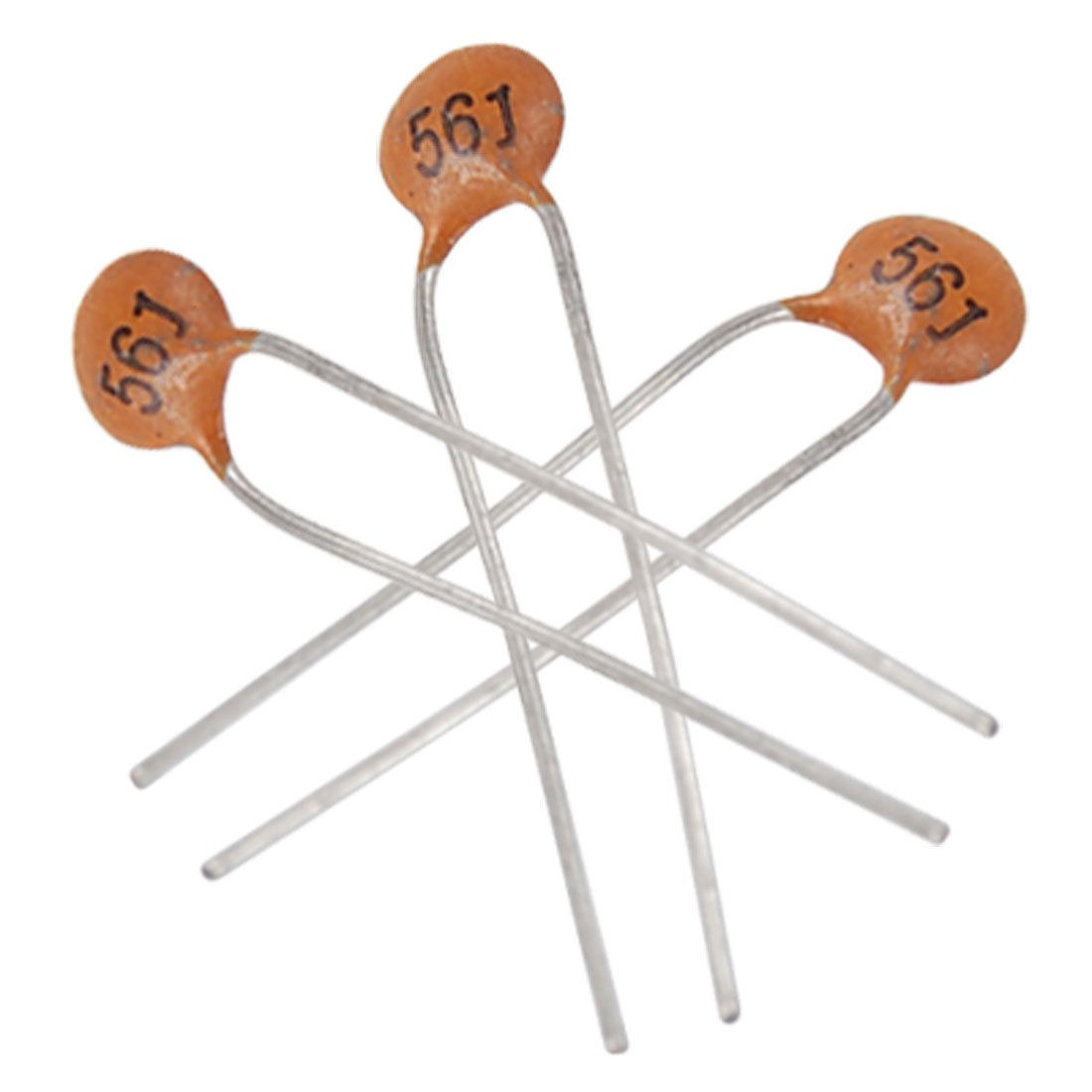 100 x 560pF 50V Radial Lead DIP Ceramic Disc Capacitors