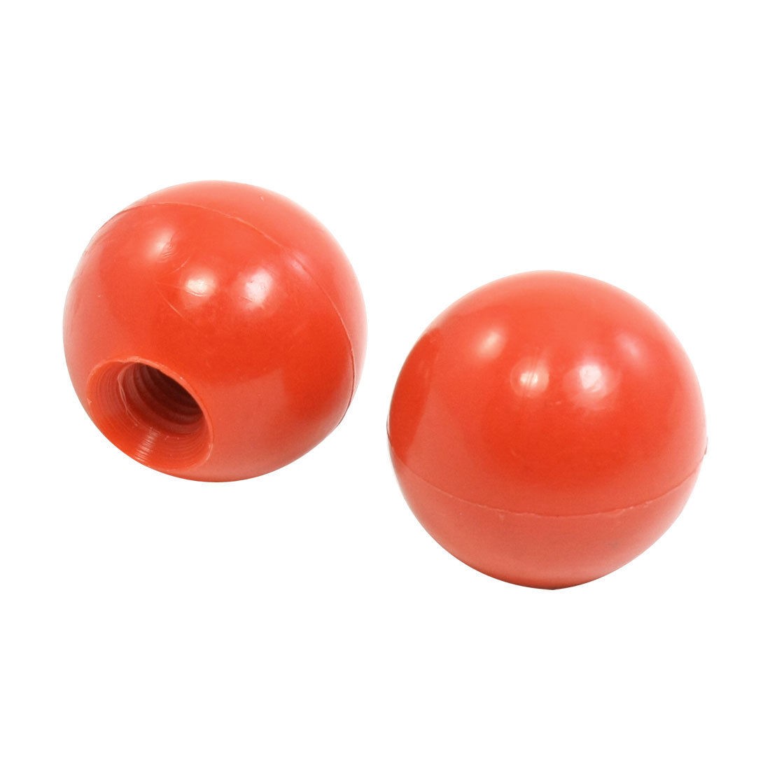 2 Pcs Red Plastic Solid Ball Knobs 12mm Bore for Machine Tool Levers Joysticks