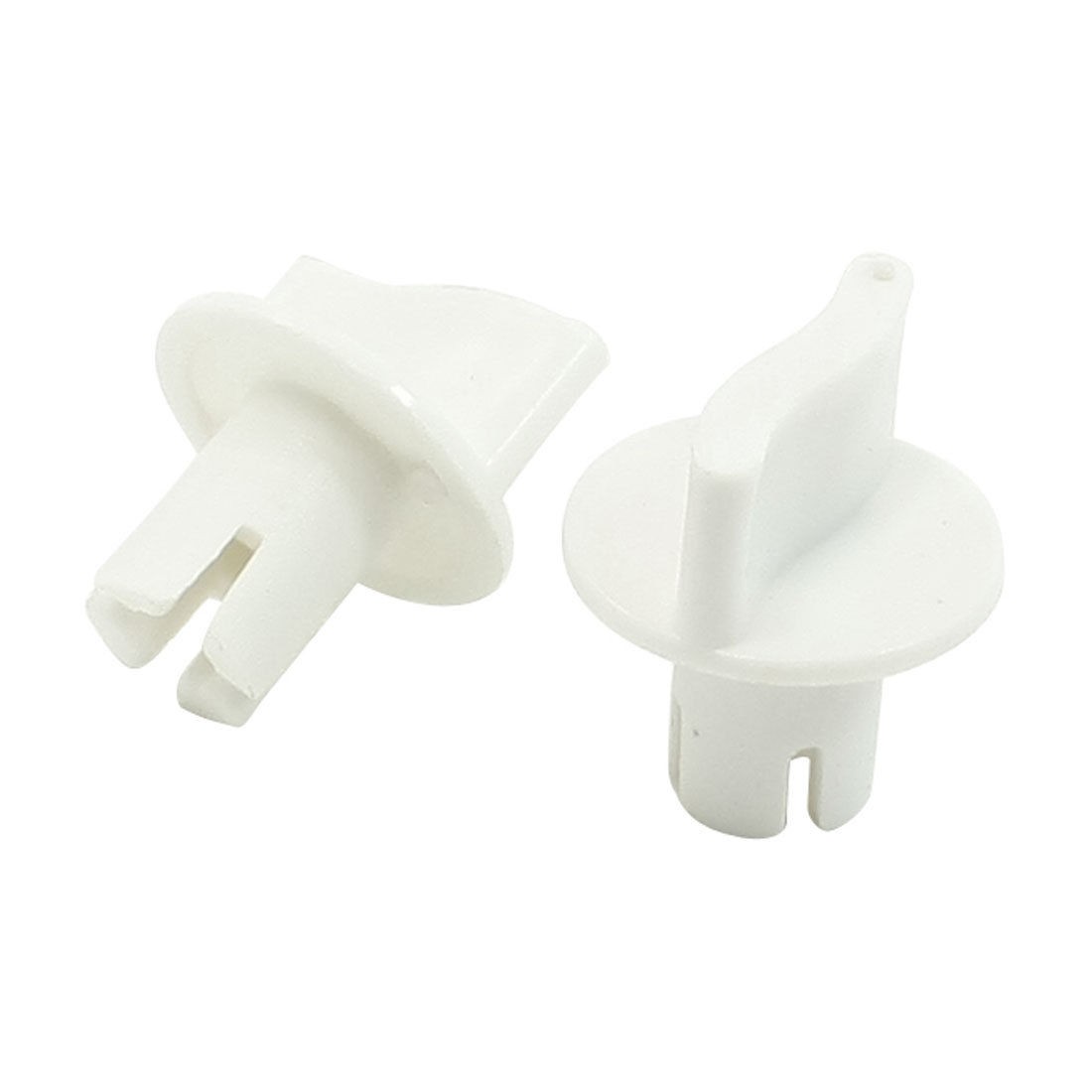 2 Pcs White Plastic Electric Fan Speed Control Turning Knob