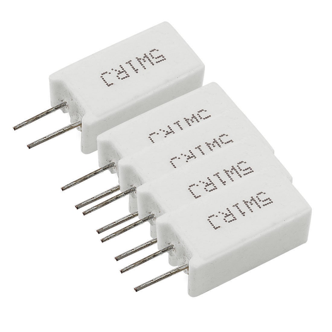 5 x 5W 1 Ohm 1R 5% Radial Lead Ceramic Cement Power Resistors
