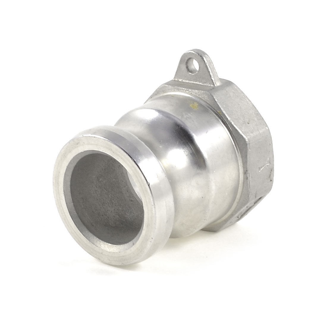 Straight Silver Tone 1" PT Female Thread to 1" Slip Model A Camlock Coupling