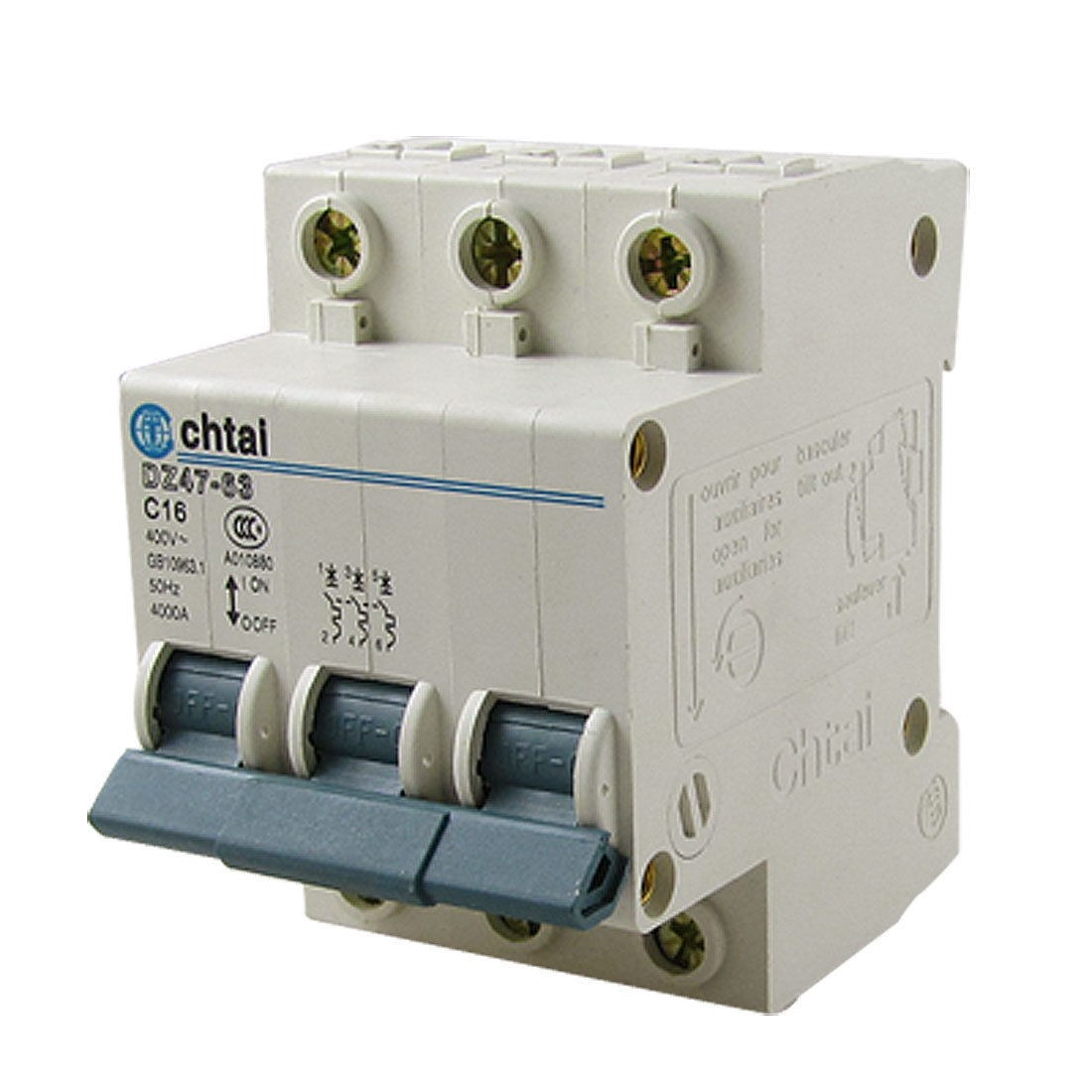 DZ47-63 C Type Plastic Shell 16A 3P Mini Circuit Breaker