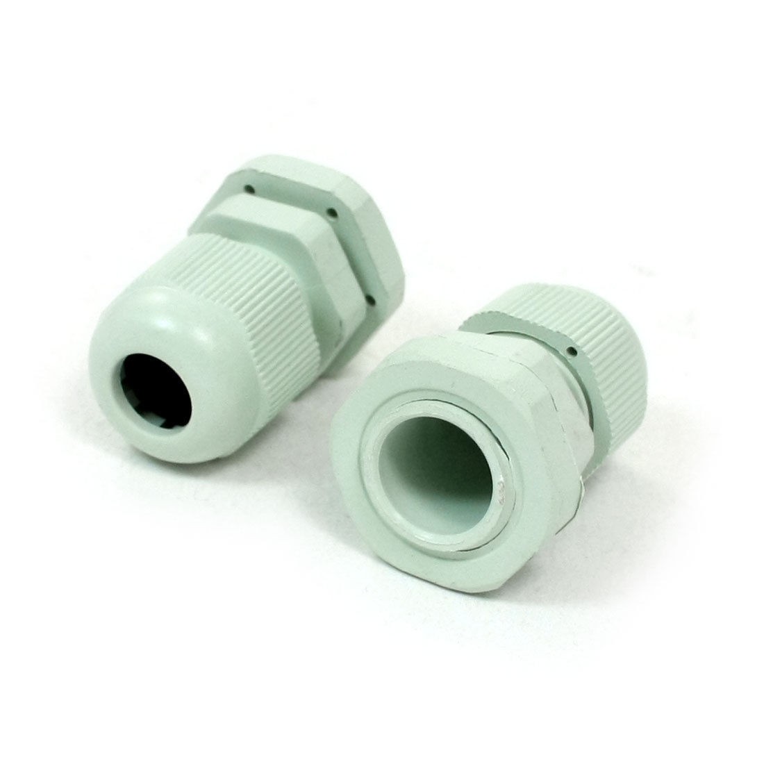 Light Green Plastic Waterproof PG9 4-8mm Diameter Cable Gland 5 Pcs