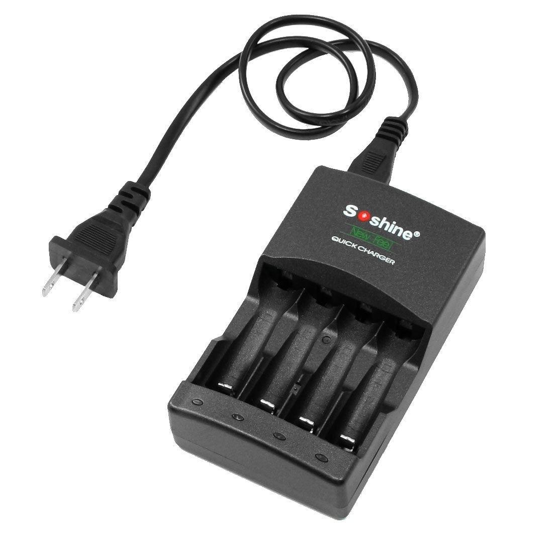 US Plug 100-240VAC Input DC Output 4LED AA/AAA Rechargeable Batteries Charger